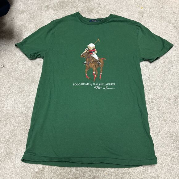 Polo Ralph Lauren Other - NWOT Polo Bear Ralph Lauren Crewneck T-Shirt Green XS Preppy Horse Equestrian